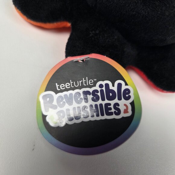 TeeTurtle - The Original Reversible Octopus Plushie - Black + Rainbow - NWT - Picture 3 of 5